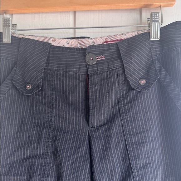 Burning Torch Pinstripe Wide Leg Crop Pants - Picture 6 of 7